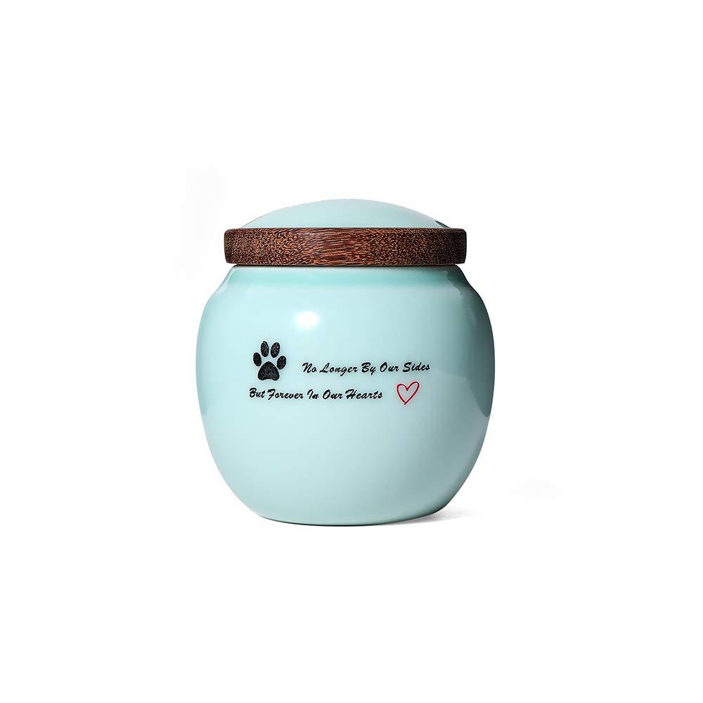 CELADON Pet Urn|Ceramic Urns for Pet Ashes|Cremation Urn |Cat Urn |Small Dog Urn|Small Animals Urns Up to 15.6 Pounds(Sky Blue，15.6 cu/in - PawsPlanet Australia