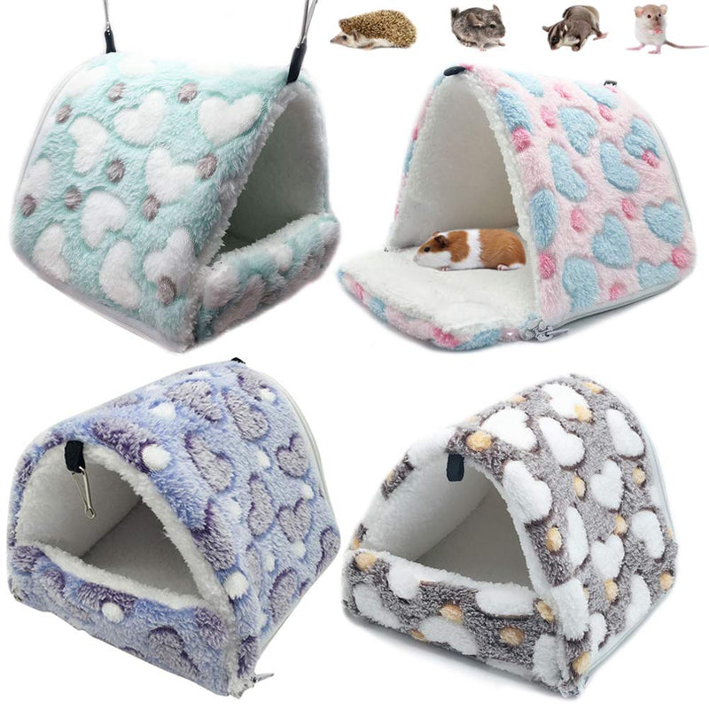 LeerKing Guinea Pig Bed Hideout Rat Hammock Guinea Pig Cage Bedding for Squirrel Hedgehog Chinchilla Nest Tent Small Blue - PawsPlanet Australia