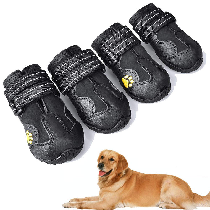 [Australia] - XSY&G Dog Boots,Waterproof Dog Shoes,Dog Booties with Reflective Velcro Rugged Anti-Slip Sole and Skid-Proof,Outdoor Dog Shoes for Medium to Large Dogs 4Ps Size 2:（2.4''x1.6'')(L*W) for 14-27 lbs 