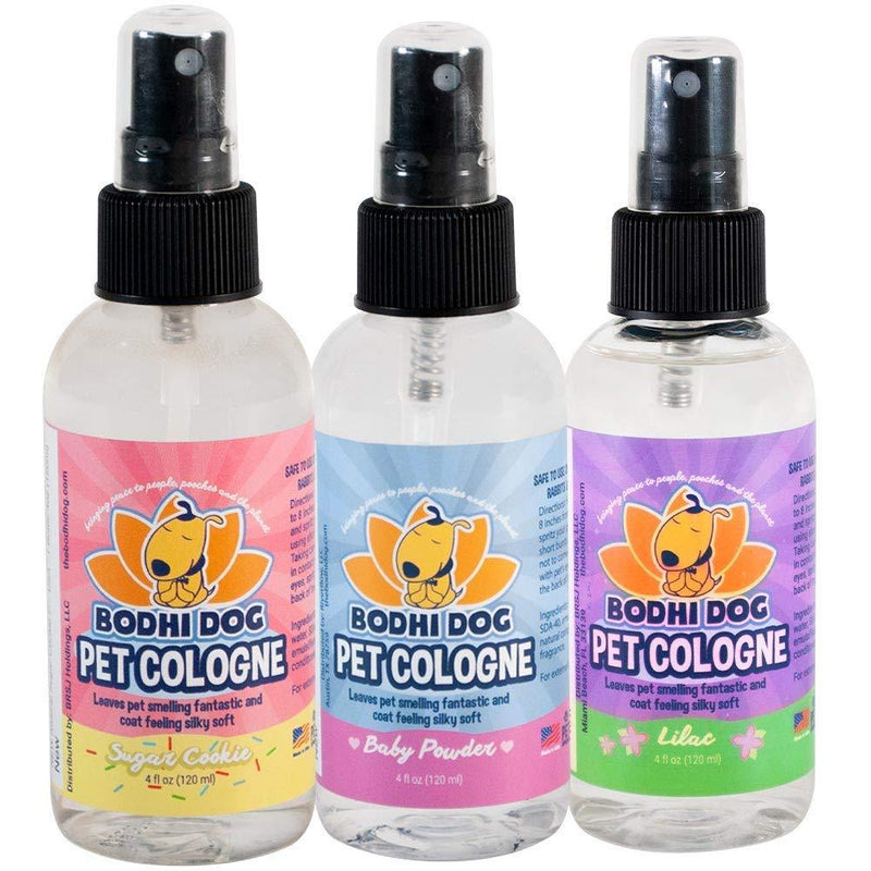 Bodhi Dog Baby Powder Cologne 4oz + Sugar Cookie Cologne 4oz + Lilac Cologne 4oz Bundle - PawsPlanet Australia