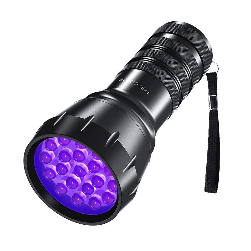 [Australia] - MIU COLOR Black Light UV Flashlight, 21 LEDs 395nm UV Blacklight, Dog Cat Urine Detector, Handheld UV Flashlight for Dry Stains and Scorpion Hunting 