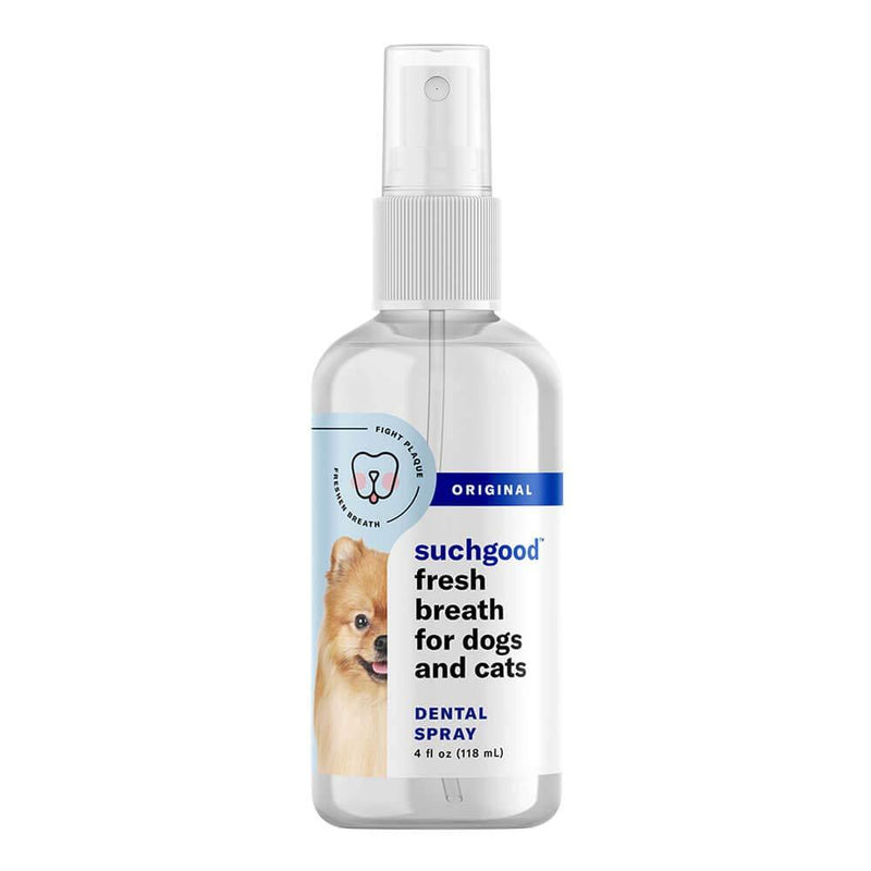 Suchgood Original Dental Spray for Pets | Simple, Brushless Dental Care for Good Dogs and Cats | Made in The USA with Premium Ingredients to Instantly Neutralize Odor and Freshen Breath, 4oz (4919) - PawsPlanet Australia