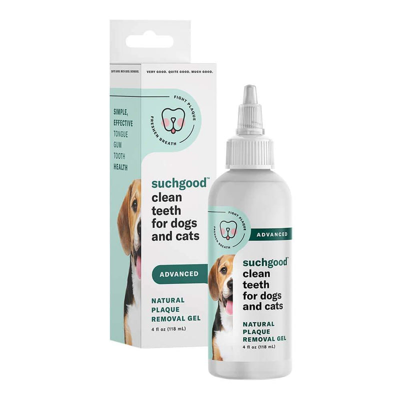 Suchgood Advanced Natural Plaque Removal Gel for Pets | Simple, Effective Dental Care for Good Dogs and Cats | Made in The USA with Premium Ingredients to Clean Teeth and Freshen Breath - PawsPlanet Australia