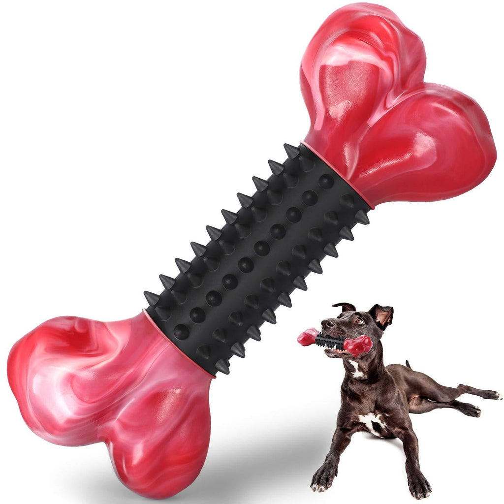 Dog Toys for Aggressive Chewers Large Medium Breed, Apasiri Dog Chew Toys, Dog Bones Made with Natural Rubber and Nylon, Large Dog Toys, Puppy Chew Toys Teething Toys Indestructible Durable Tough Medium & Large Black-Bacon Flavor - PawsPlanet Australia