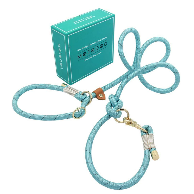 Treewix MOJODOG Anti-Choke Slip Lead Dog Leash - for Medium and Large Breeds - for Walking, Training and Heavy Pullers - Great Gift for Dog Lovers - Reflective 1/2" Climbing Rope 6 ft I Sea Green - PawsPlanet Australia