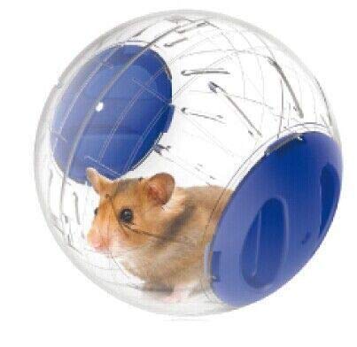 JUILE YUAN Silent Hamster Mini Running Activity Exercise Ball 4.72 inch Toy Transparent Hamster Ball Dog Special Toy Ball Small Animals Cage Accessories Blue - PawsPlanet Australia