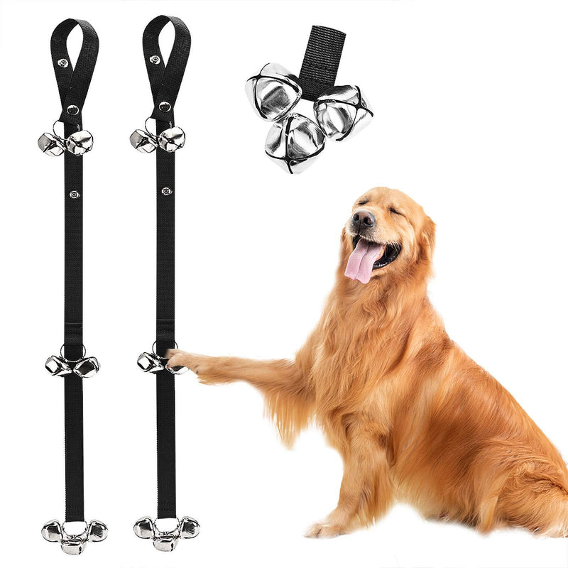 Puppy Bells Housetraining Adjustable Dog Doorbells for Door Knob/Potty Training/Alert to Go Outside-Premium Quality -7 Extra Large Loud Dog Bells - Dog Whistle as a 2Pack - PawsPlanet Australia