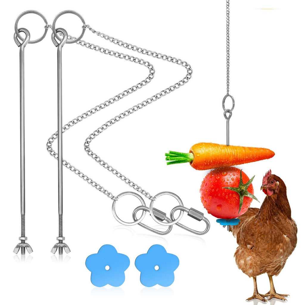 [Australia] - HYLYUN Hanging Feeder Toy, Chicken Fruit Feeder for Hens Chicken Large Birds Pet, 2 PCS 