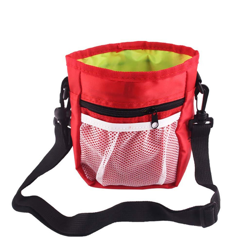 GNB PET Dog Treat Training Pouch Bag with Poop Bag Holder,Collapsible Walking Travel Pet Adjustable Waist Belt Bag,Red - PawsPlanet Australia