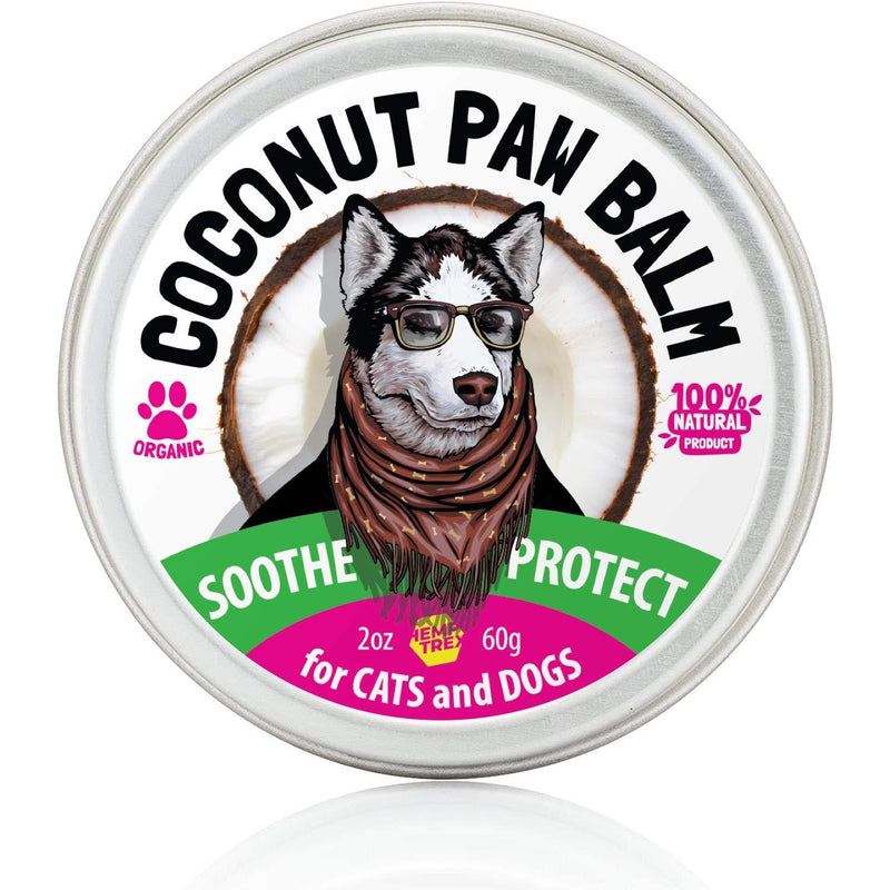 Dog Paw Balm Soother & Moisturizer - 2 oz - with Natural Shea Butter, Coconut Oil, Beeswax - Heals and Repairs Cracked Dog Paws, Snout & Elbows - Snow & Dry Weather Protection Ointment - PawsPlanet Australia