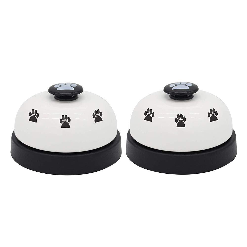 OYEFLY Pet Training Bells, 2 Pack Dog Bells for Potty Training and Communication Device for Small Dogs Cats 2PCS White - PawsPlanet Australia