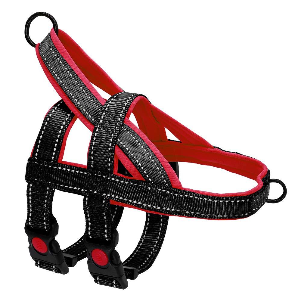 Beirui No Pull Escape Proof Dog Harness for Small Medium Large Dogs - Soft Padded Reflective Large Dog Walking Harnesses (Black,L) Chest 25.0-31.0’’ Black - PawsPlanet Australia