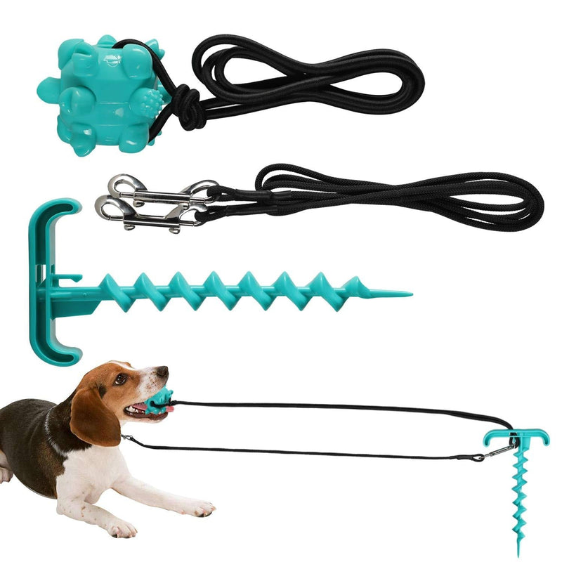 [Australia] - NEOROD Outdoor Dog Tug Toy, Interactive Tug-of -War Game for Aggressive Chewers Small Medium Large Dog Durable Tugger to Exercise and Fun Solo Play Dog Training Teething Indestructible Rope Chew Toy 
