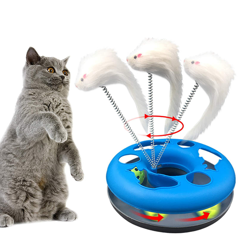 Cat Toys, Interactive Cat Toys for Indoor Cats, Funny Kitten Toys, Pet Cat Spring Toy with Moving Balls Catch Exercise - PawsPlanet Australia