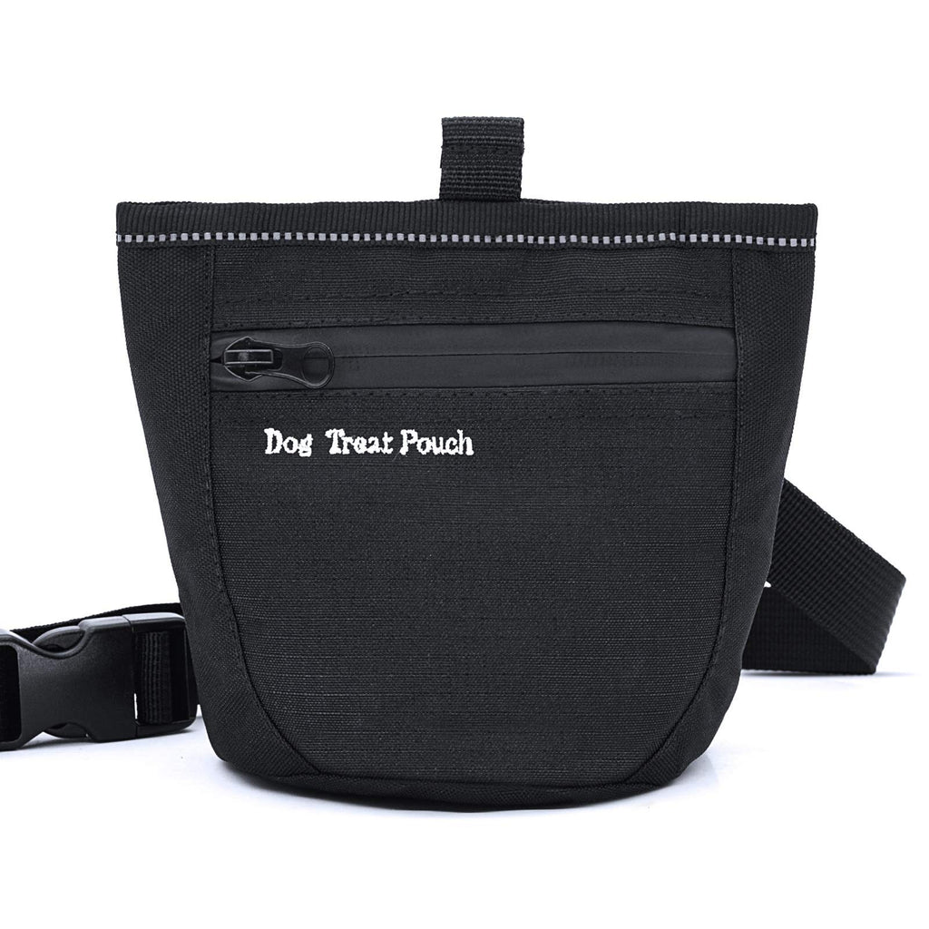 Aplusdeal Dog Training Treat Pouch Bag Pet Puppy Treat Snack Bags Dog Treat Carrier Bait Walking Bag with Magnetic Closure Waist Clips & Adjustable Strap, Black - PawsPlanet Australia