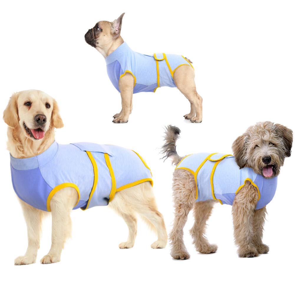 IDOMIK Recovery Suit for Dogs After Surgery, Recovery Shirt for Male Female Neutered Dog Cats, Cone E-Collar Alternative Abdominal Wounds Spay Onesie, Anti-Licking Pet Surgical Recovery Snuggly Suit XS---Back Length: 8.26"-11.41" - PawsPlanet Australia