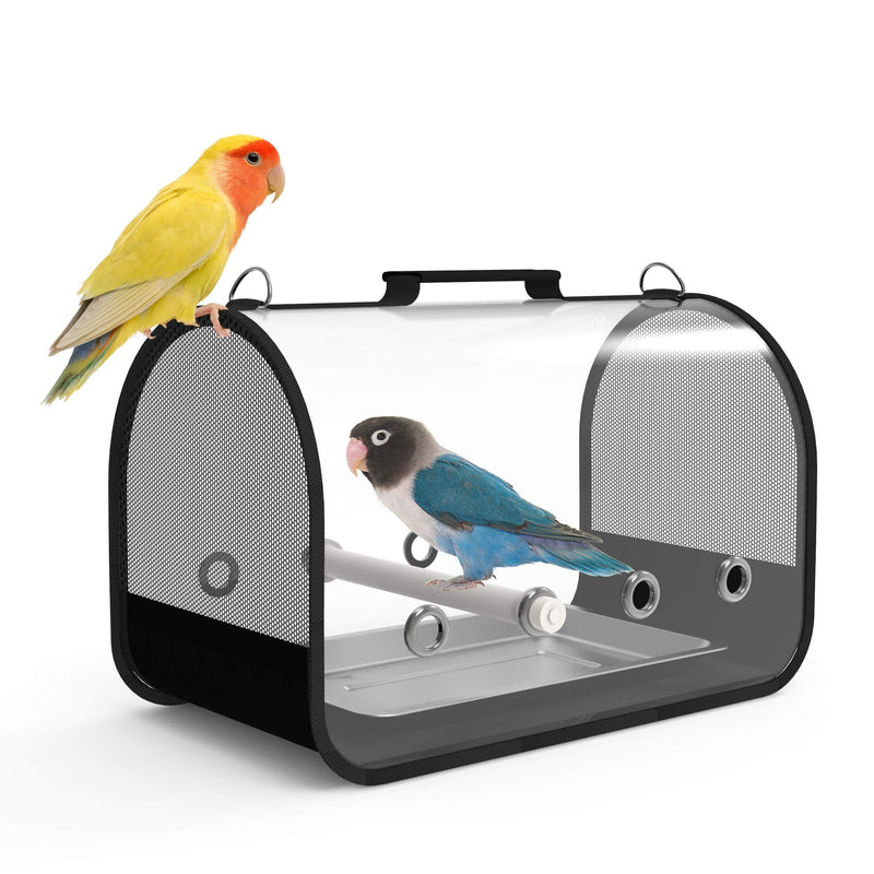 Blue Mars Bird Carrier, Bird Travel Cage Portable&Breathable&Lightweight Pets Birds Travel Cage Small (8" x 8" x 14") - PawsPlanet Australia