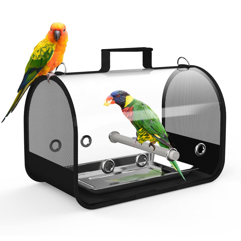 Blue Mars Bird Carrier, Bird Travel Cage Portable&Breathable&Lightweight Pets Birds Travel Cage (Big 10" x 10" x 16") Big Size fits ＜5.5"H(paw to head distance) - PawsPlanet Australia