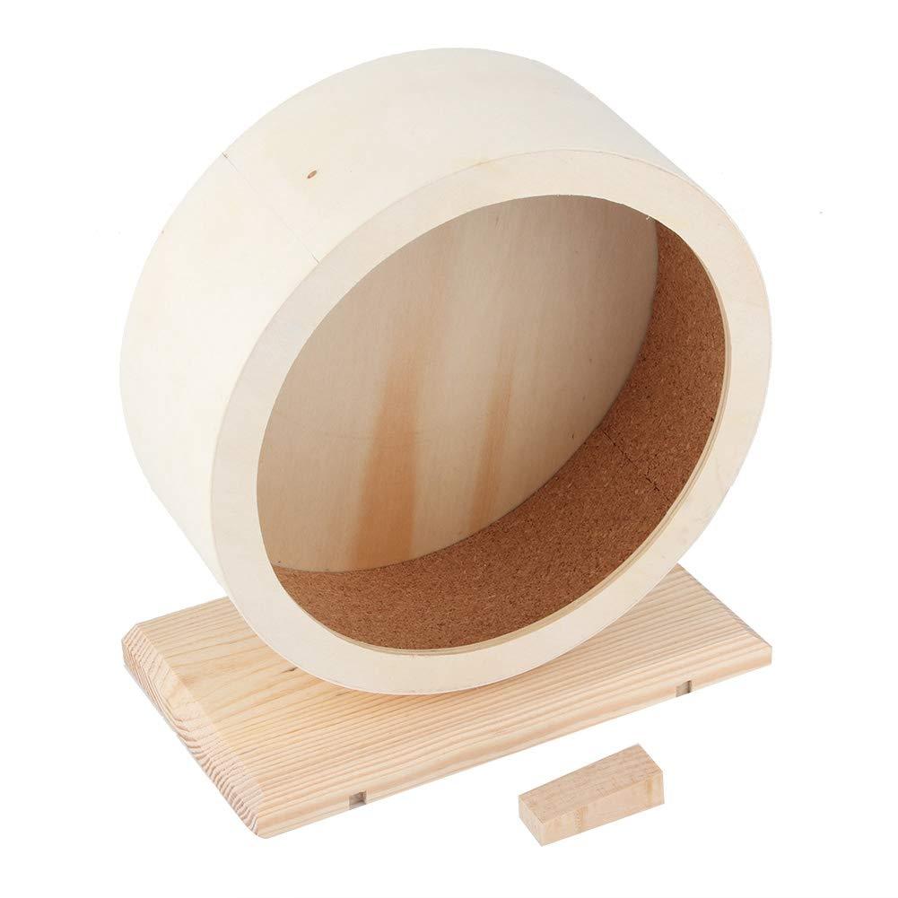 ViaGasaFamido Hamster Wheel, Small Pets Wooden Exercise House Funny Wheel Running Rest Nest Natural Roller Playing Toy for Gerbils Chinchillas Hedgehogs Mice Other Small Animals(S) S - PawsPlanet Australia