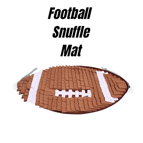 Football Snuffle MAT for Dogs The Interactive Slow Feeding Toy Also Used to Encourage Natural PET Foraging Skills, Indoor/Outdoor USE with Easy Travel Carrying CASE, Stress Relief Brown - PawsPlanet Australia