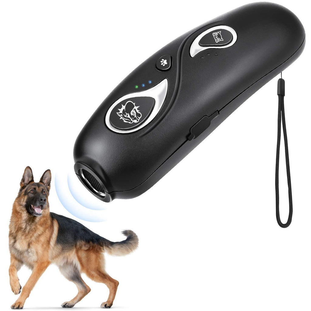 Piroir Dog Traner, USB Rechargeable Ultrasonic Anti Barking Device,2 in 1 Double Frequency Mode Dog Training Aid Control,17ft Range Handheld Wrist Strap Outdoor Indoor Sonic Anti-bark Repellent - PawsPlanet Australia