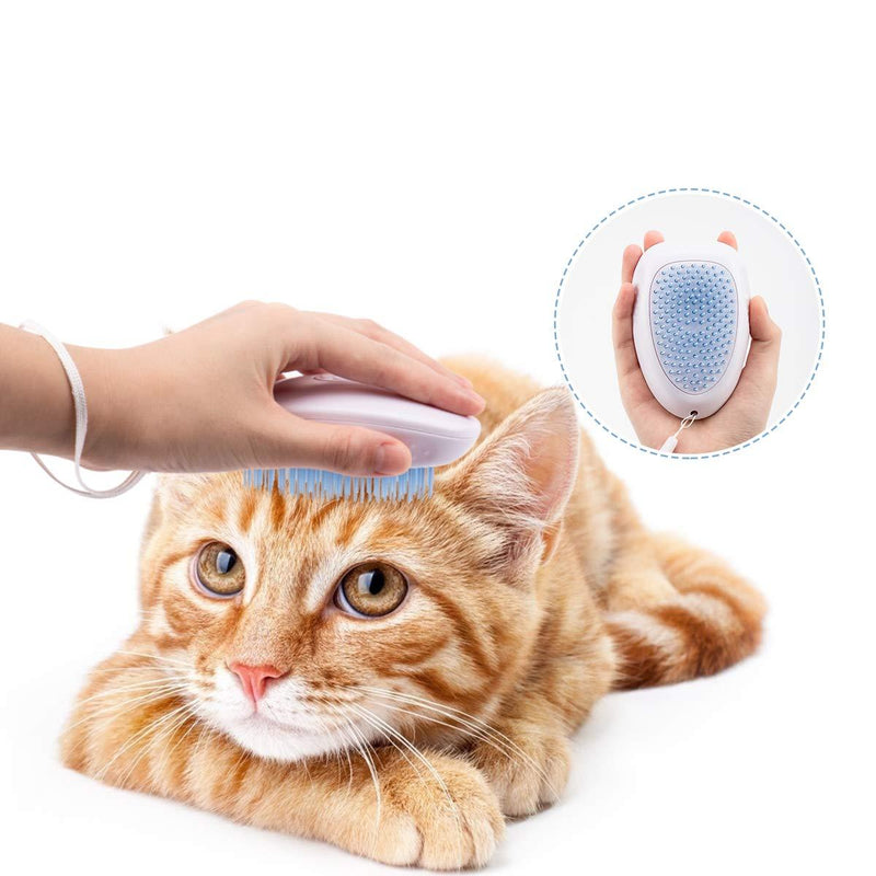 [Australia] - 2 pcs Dogs Cats Brush- Pet Self Cleaning Slicker Brush with Cleaning Button Soft Pet Grooming Hair Brush Quick Release Pet Hair Remover Comb for Removing Undercoat Shedding Hair Pet Massages 