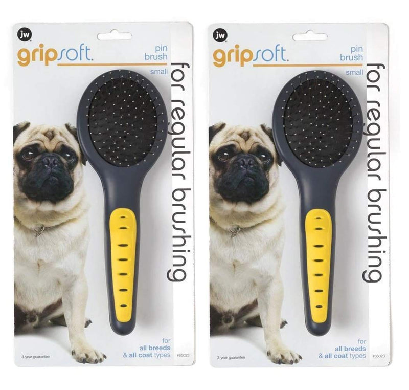 [Australia] - JW Pet 2 Pack of Gripsoft Pin Brushes for Dogs, Small 