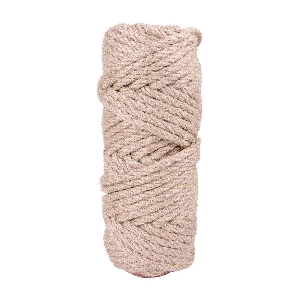 [Australia] - MiOYOOW Twisted Sisal Rope, 10m Cat Scratcher Rope DIY Cat Natural Jute Rope for Repairing Wine Hemp Rope for DIY Scratcher for Cat Tree Tower 1000x0.4cm 