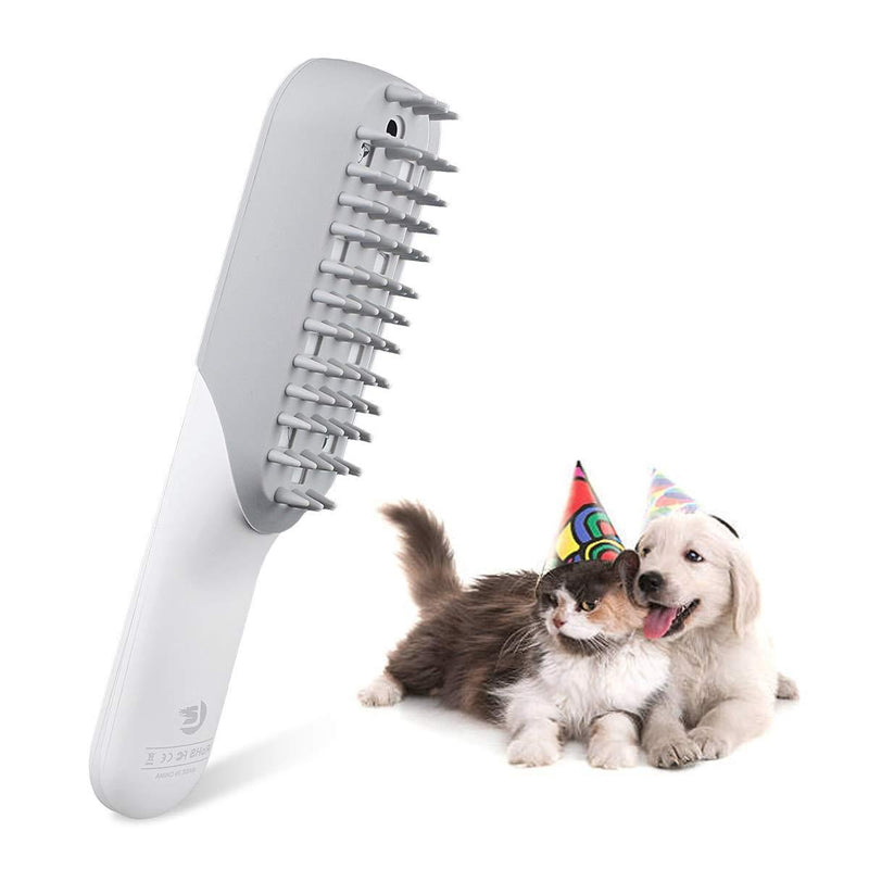 [Australia] - PETLESO Dog Brush Pet Odor Remove Massage Brush, Rechargeable Electric Deodorant Grooming for Dog Cat Grey 
