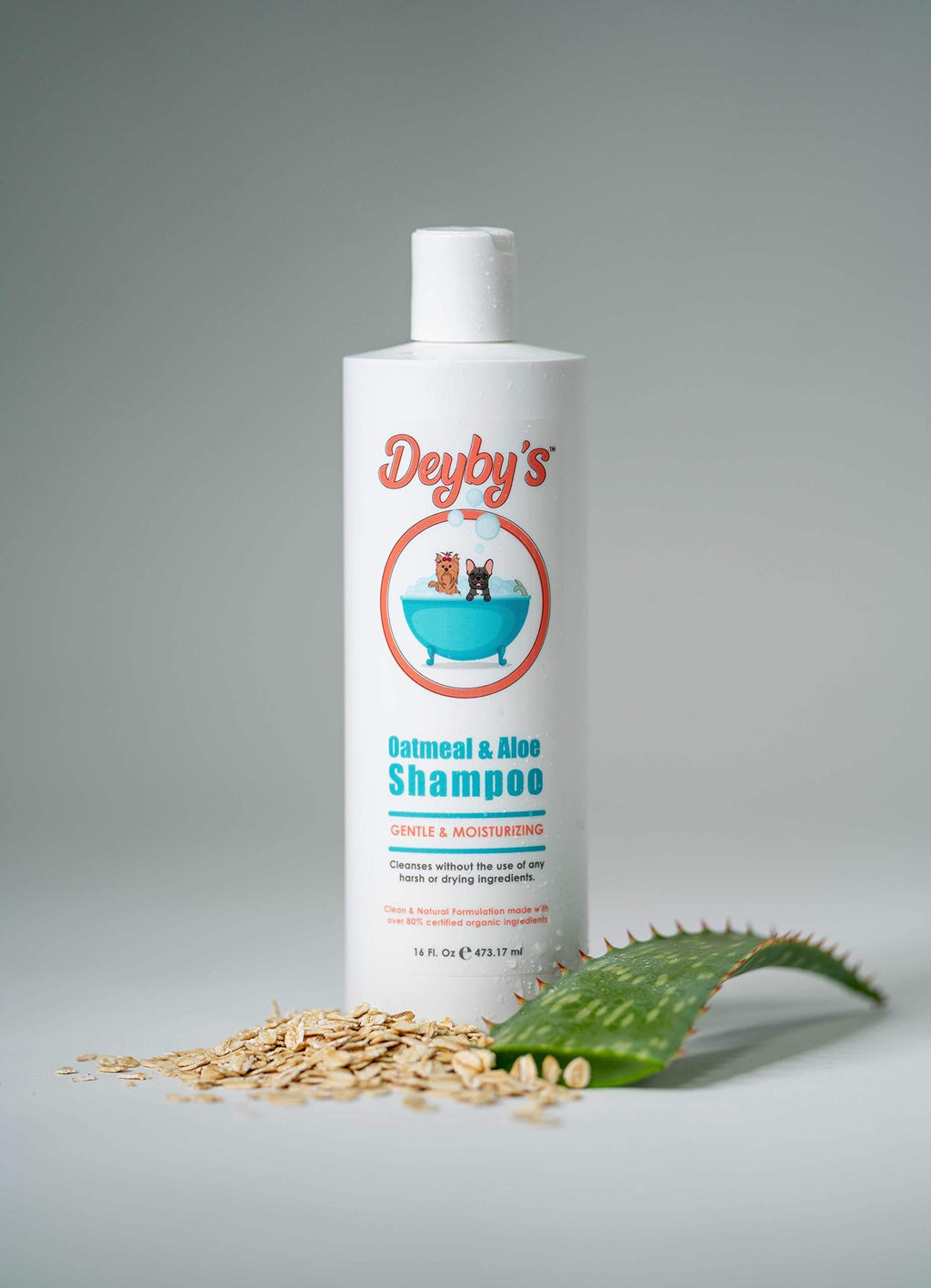 [Australia] - Deyby's Dog Oatmeal & Aloe Vera Shampoo - Organic, Vegan & Cruelty Free. Cleanses Without The Use of Any Harsh Or Drying Ingredients-Soothe Dry Or Allergy Sensitive Skin-Made in USA-16 0z Shampoo. 