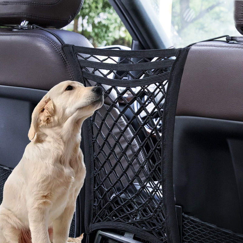 STARROAD-TIM Dog Car Barrier 3-Layer Pet Car Mesh Fence Retractable Storage Bag Multifunctional car Dog guardrail Used for SUV Car Truck - PawsPlanet Australia