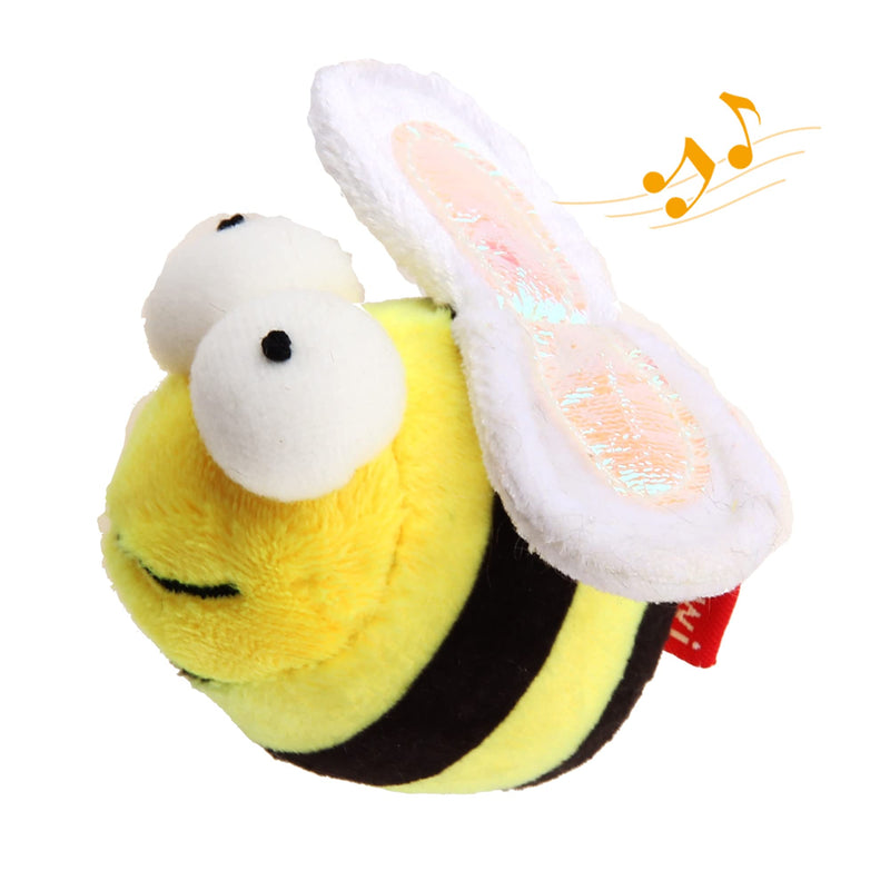 Gigwi Cat Toys for Indoor Cats, Interactive Cat Toy with Real Chirping Bird Electronic Sound, Cat Feather Toys with Soft Plush Relieve Boredom Squeaky Bee - PawsPlanet Australia