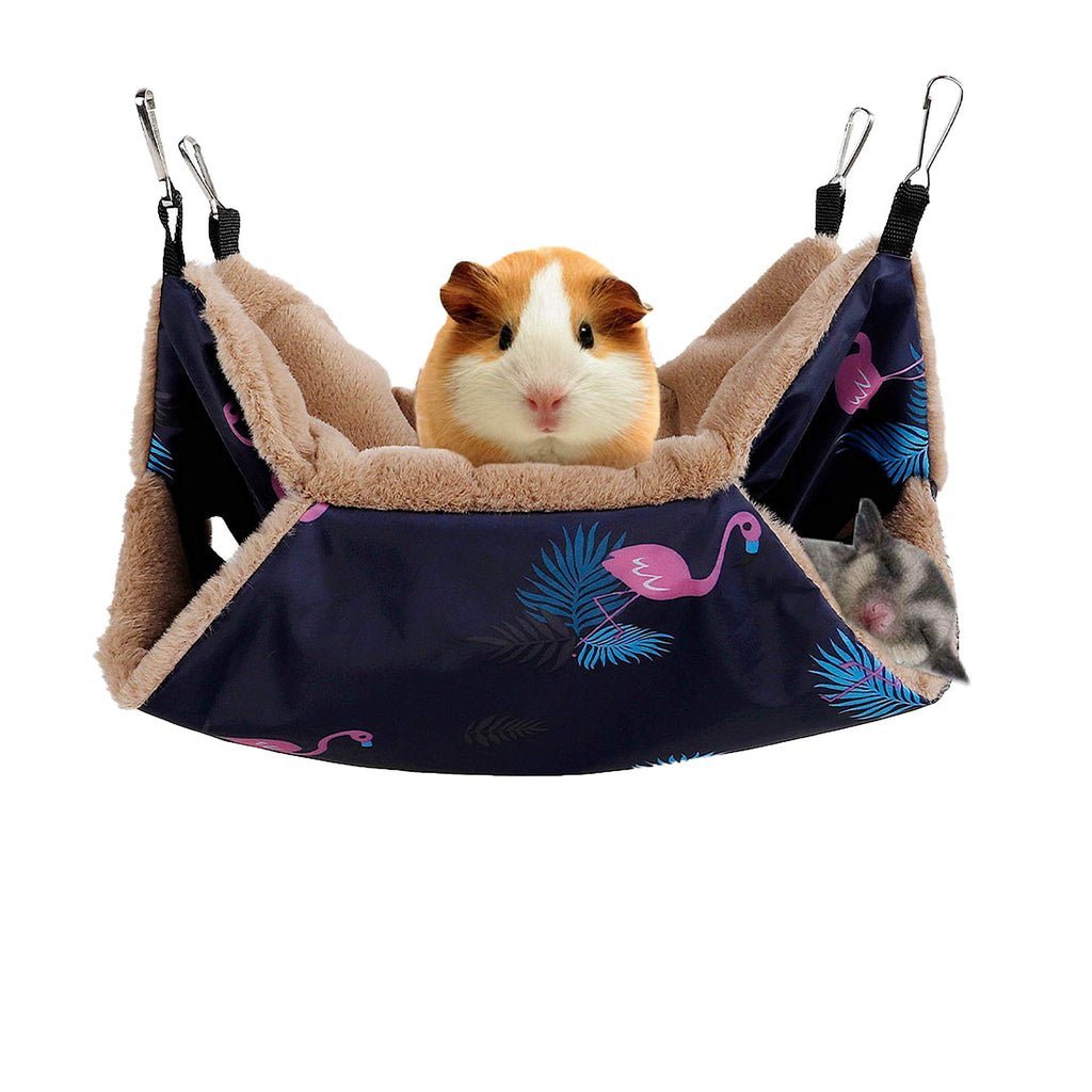 STTQYB Small Pet Cage Hammock, Hanging Bed for Small Animals Pet Cage Hammock Accessories Bedding for Chinchilla Parrot Sugar Glider Ferrets Rat Hamster Rat Playing Sleeping Flamingo - PawsPlanet Australia