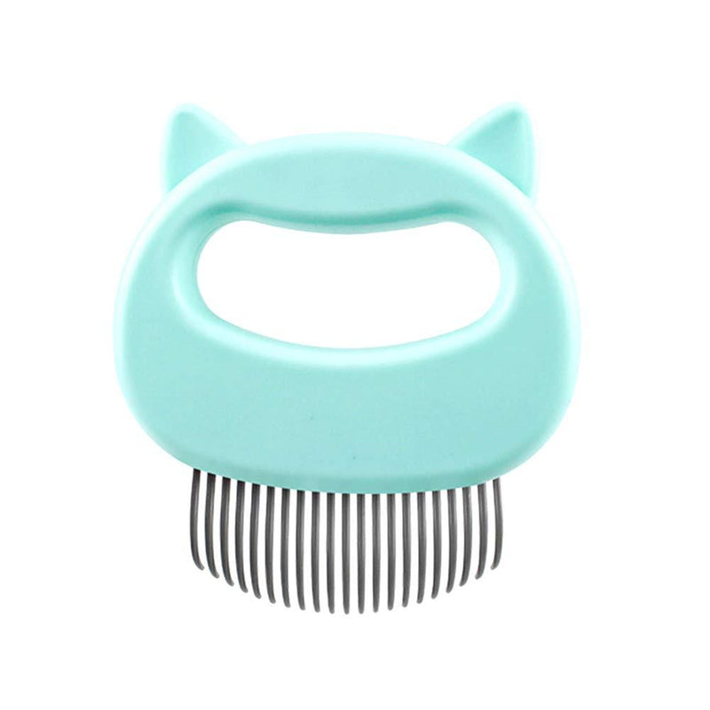 [Australia] - N/P Relaxing Cat’s Comb Massager, Cat Brush with Extra Soft Silicone Pins – Grooming & Shedding Massage Brush for Short & Long Hair -Promote Blood Circulation Green 