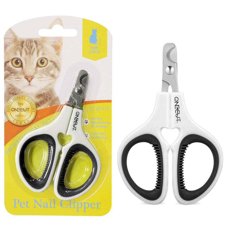 OneCut Pet Nail Clippers, Update Version Cat & Kitten Claw Nail Clippers for Trimming, Professional Pet Nail Clippers Best for a Cat, Puppy,Rabbit, Kitten & Small Dog,Sharp & Safe Black - PawsPlanet Australia