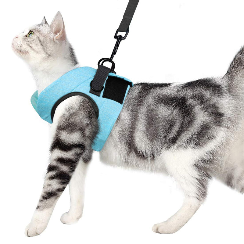 Wooruy Cat Harness and Leash Set for Walking 360° wrap-Around Small Cat and Dog Harness Cushioning and Anti-Escape Suitable for Puppies Rabbits with Cationic Fabric S Ai Green - PawsPlanet Australia