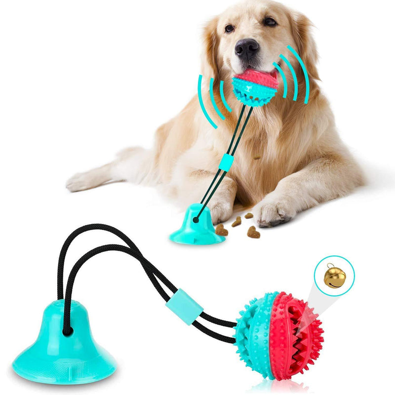 [Australia] - WOSTEE Dog Chew Toys for Aggressive Chewers, Suction Cup Dog Chewing Toy, Dog Rope Ball Toys with Suction Cup for Small Large Dogs, Puppy Dog Teeth Cleaning Interactive Pet Tug Toy for Boredom 