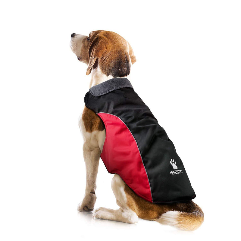 [Australia] - IREENUO Dog Jacket Waterproof, Warm Dog Raincoat for Fall Winter, Reflective Adjustable Rainproof Puppy Coat for Small Medium Dogs X-Small 