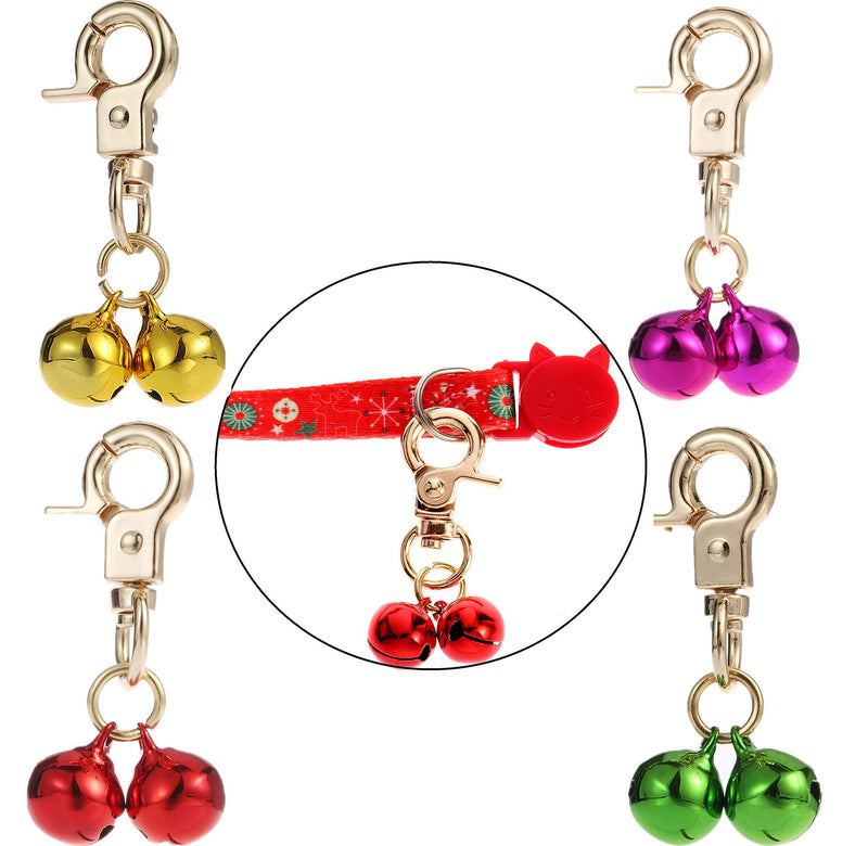 [Australia] - Pawskido 4 Sets Cat Bells for Dog Collar Charm Pet Pendant Pendants Jewelry Accessories 