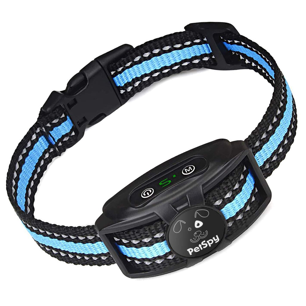 [Australia] - PetSpy No Shock Bark Collar for Dogs Barking Control Humane Waterproof Training Device w/2 Anti-Bark Dual Vibration & Beep for Small Medium Large Dog 