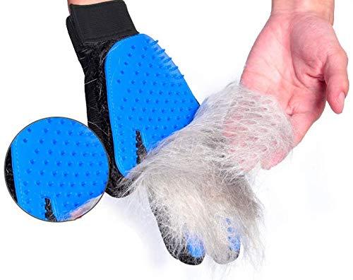 Stella-Lou Grooming Gloves Upgraded Cat & Dog Eco Friendly Silicone Hair Removal Glove - Gentle shampooing Deshedding Brush Glove - Easy Pet Hair Remover Mitt - Enhanced Five Finger Design 1 Pair - PawsPlanet Australia