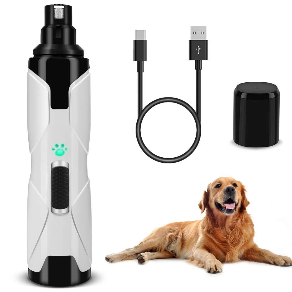 [Australia] - BLANDSTRS Dog Nail Grinder for Large Dogs Rechargeable Professional Dog Nail Trimmers with 3 Ports Electric Pet Nail Grinders for Small Medium Dogs & Cats - Low Noise & Painless 