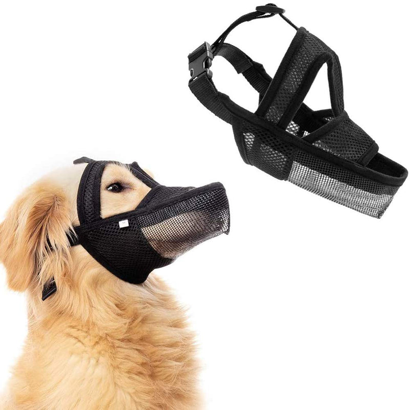 [Australia] - Harmontex Drinkable Dog Muzzle for Small Medium Large Dogs - Soft Adjustable Secure Pet Mouth Cover Safe Muzzle, Avoid Biting, Barking, Chewing, Eating Garbage 