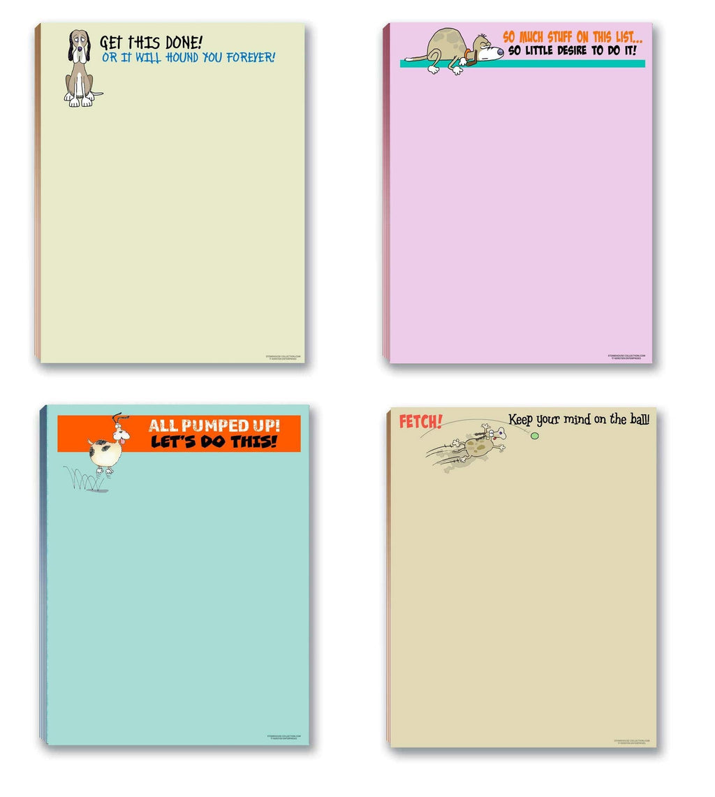 [Australia] - Funny Dog Theme Pads - 4 Assorted Note Pads - Great Dog Gift Set (Set #2) Set #2 