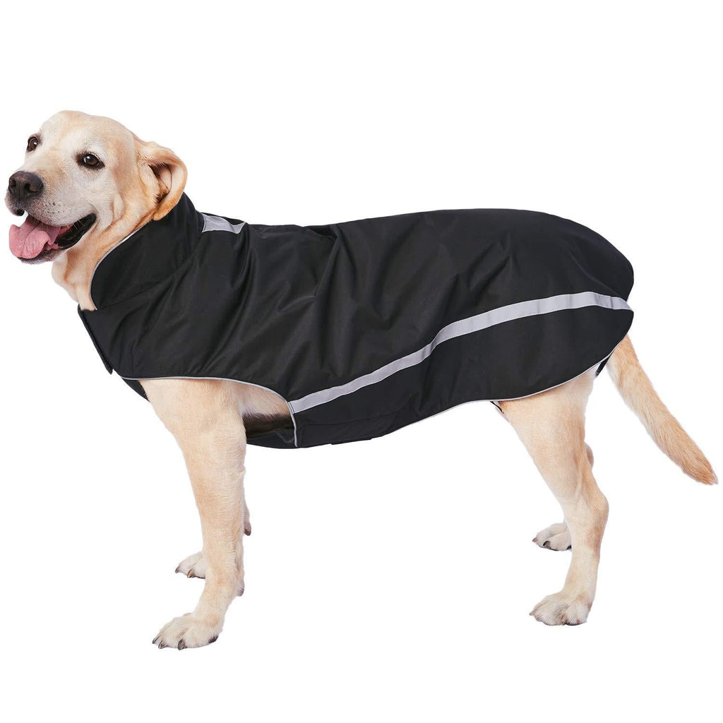 [Australia] - Dog Winter Jacket - Cozy Reflective Waterproof Dog Winter Coat Windproof Warm Winter Dog Jacket Comfortable Dog Apparel for Cold Weather Unique Stylish for Large Dogs Walking Hiking Travel XXXX-Large Black 