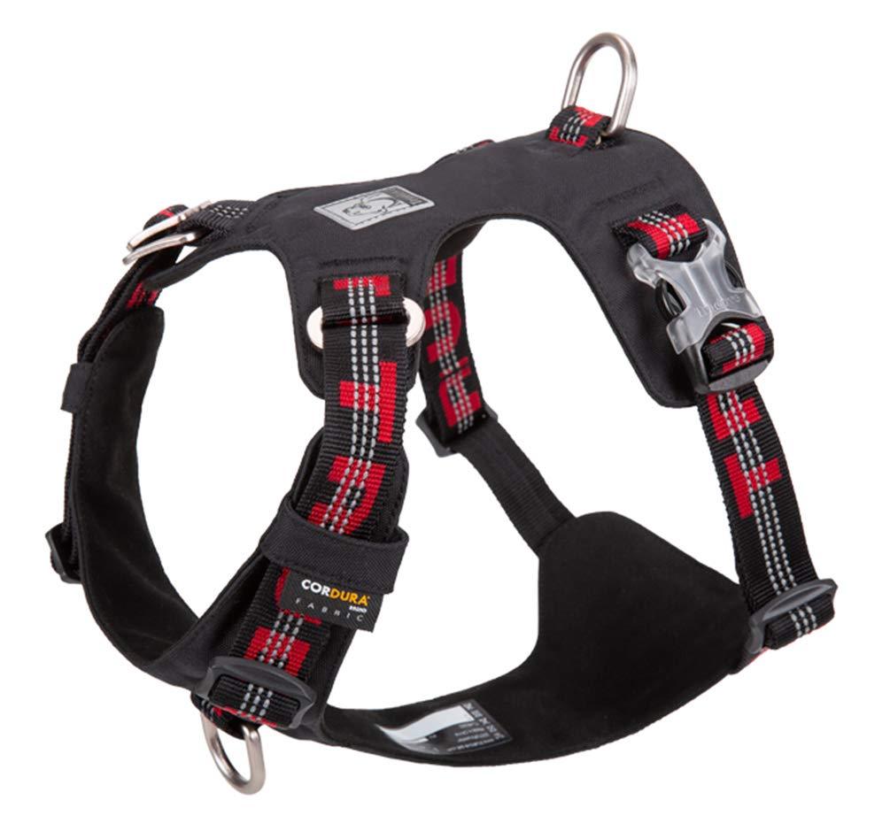 [Australia] - SGODA Dog Harness, Lightweight, Front Dog Vest Harness, Reflective, Training, Running, Walking, Hiking, Daily Wear X-Small Black 