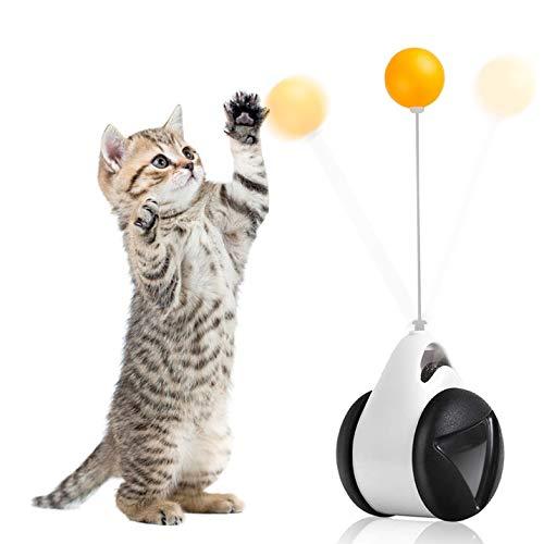 [Australia] - WOSTEE Cat Toys Kitten Toys for Indoor Cats, Interactive Catnip Toys with 180 Degree Self Rotating Ball Toy, Balance Swing Toy for Cat Kitty Exercise Chasing Puzzle Toys 