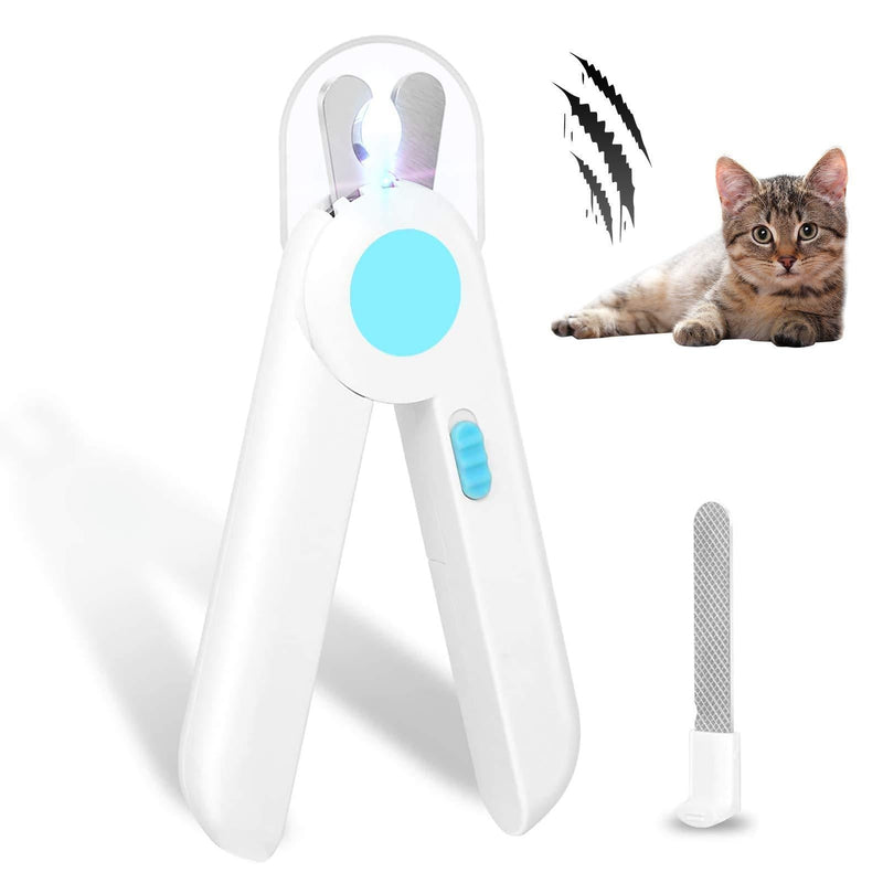 UmaUbaby LED Light Pet Nail Clippers for Dogs Cats with Quick Safety Guard to Avoid Over Cutting, Professional Grooming Tool for Large and Small Animals Blue - PawsPlanet Australia