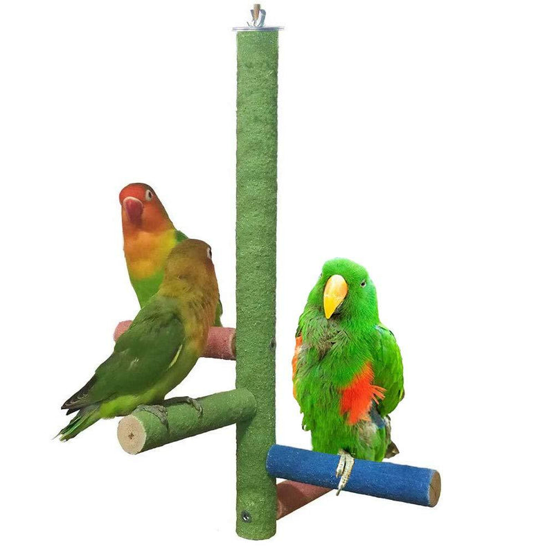 [Australia] - ZOHOKO Bird Perch Stick, Rough-surfaced Nature Wood Stand Toy Branch for 3-4 pcs Small Medium Parrots, Colors Vary 