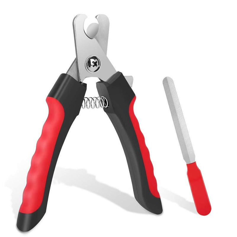 [Australia] - STARVII Dog Nail Clippers and Trimmer with Safety Guard, Professional Cat Nail Clippers Avoid Over-Cutting, Pet Care and Manicure Kits of Pets Red 